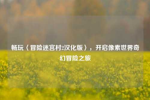 畅玩〈冒险迷宫村2汉化版〉,开启像素世界奇幻冒险之旅
