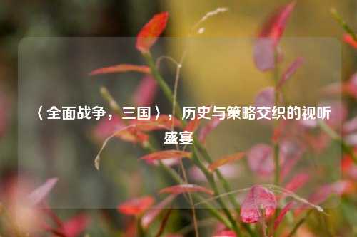 〈全面战争,三国〉,历史与策略交织的视听盛宴