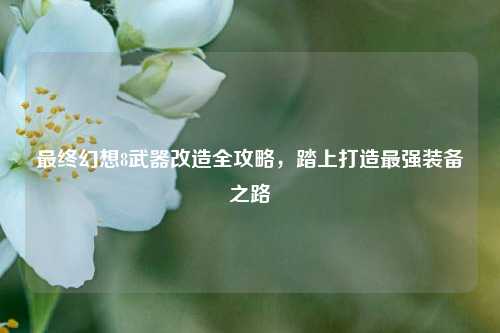 最终幻想8武器改造全攻略,踏上打造最强装备之路