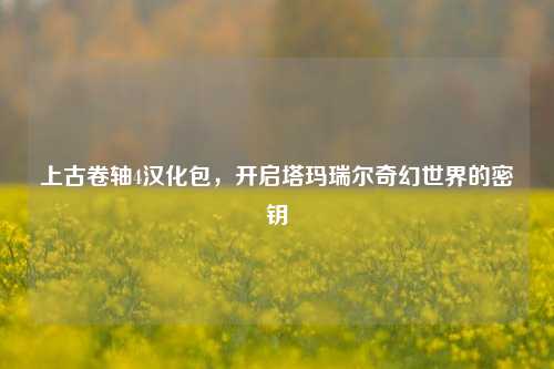 上古卷轴4汉化包,开启塔玛瑞尔奇幻世界的密钥